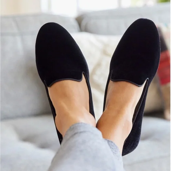 Birdies | Shoes | Birdies Starling Black Velvet Loafers Size  display picture 1